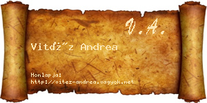 Vitéz Andrea névjegykártya