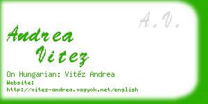 andrea vitez business card